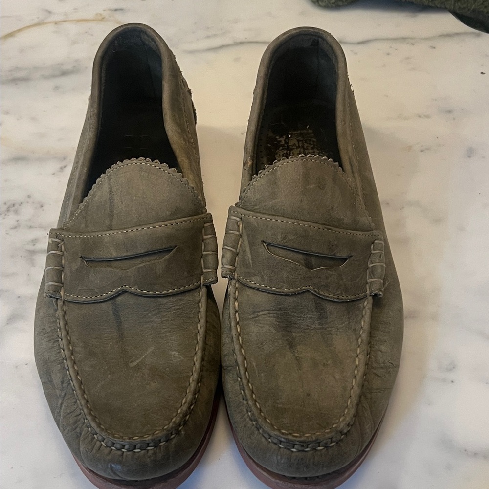 Allen Edmonds Olive Leather Loafers